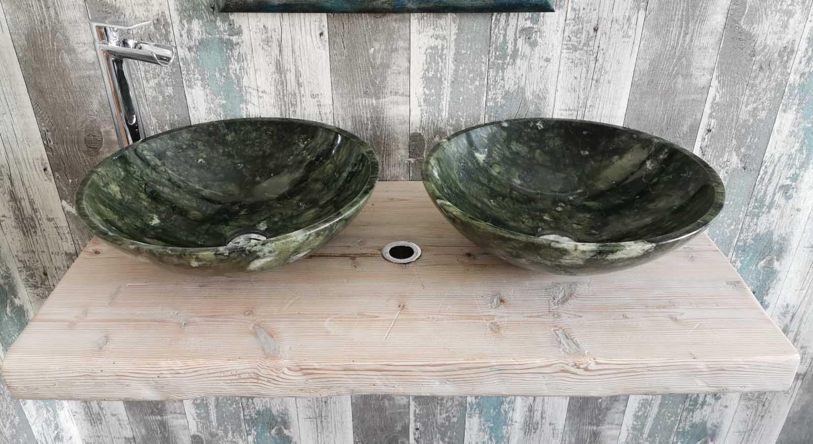 lavabi da appoggio in marmo verdi rotondi