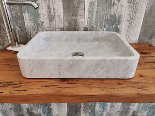 Lavabo d'appoggio da bagno per ristrutturazioni di bagni in marmo
