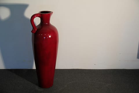 vaso in terracotta rosso
