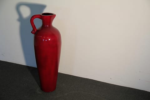 vaso in terracotta rosso