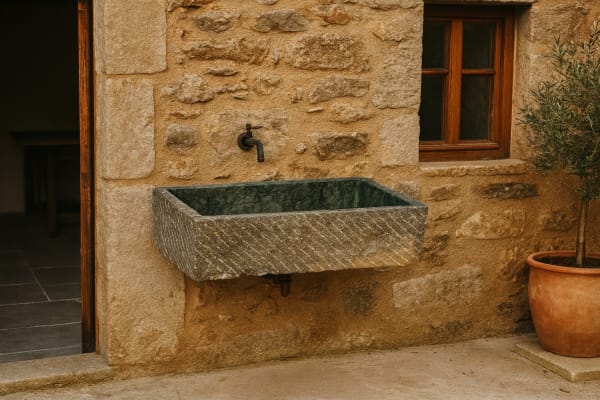 Antikes Waschbecken aus Stein