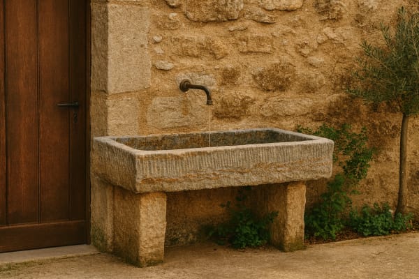 Altes Waschbecken für Außen