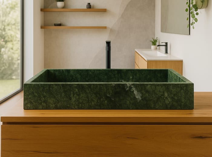 Marmorwaschbecken Grün Badezimmer
