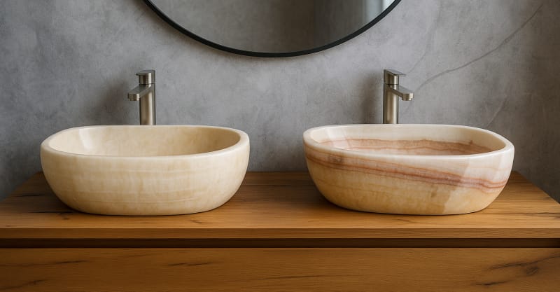 lavabi da bagno in onice moderni