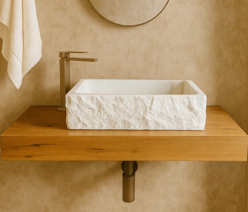 Carrara Marmor Aufsatzwaschbecken