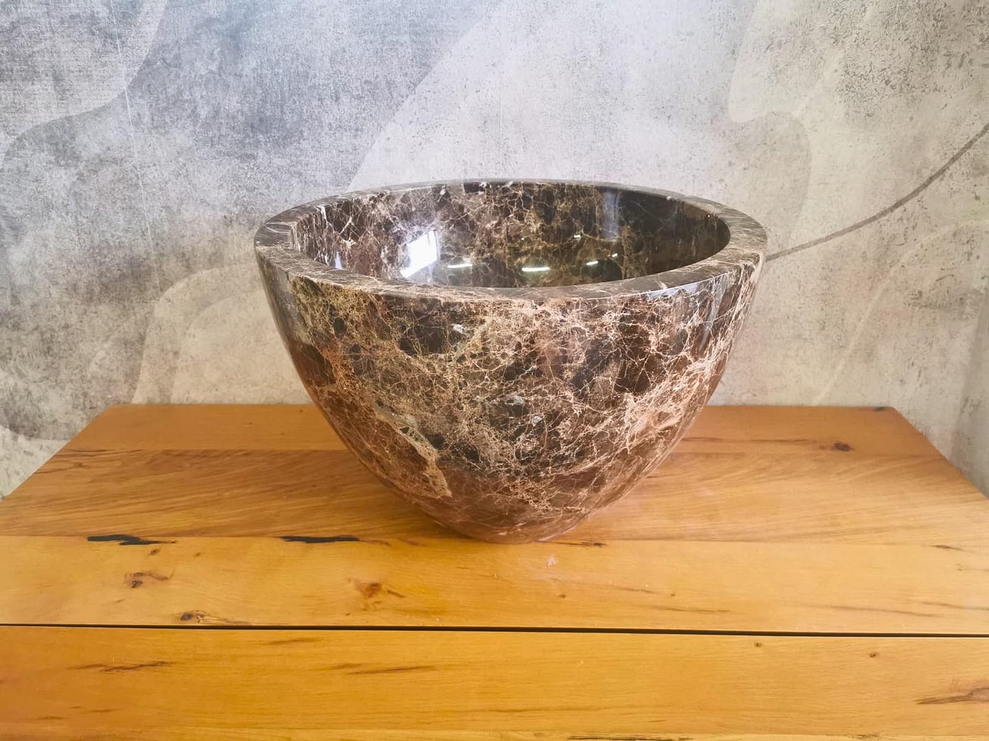 Vasque marbre Emperador Dark 51×51 3