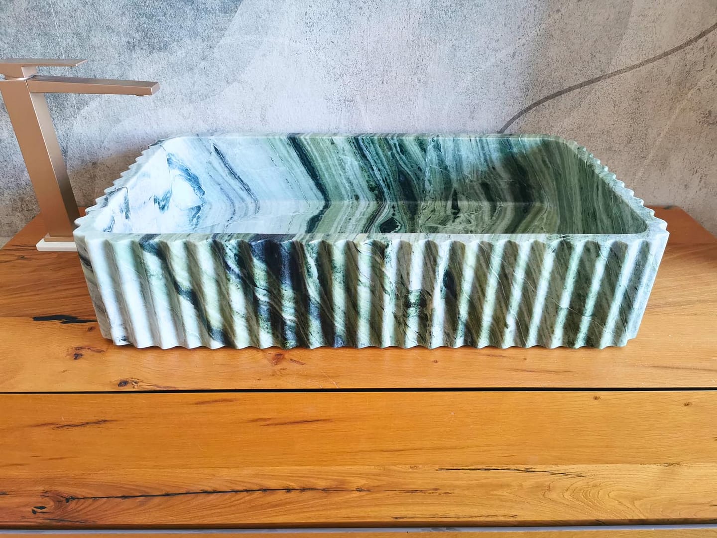 vasque verte pour salle de bain en marbre sangrilla