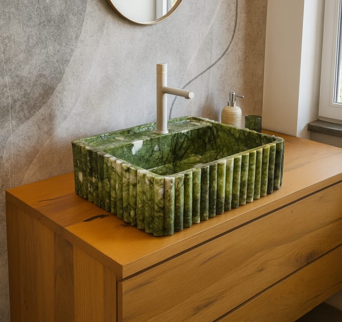 vasque en marbre vert  deep forest
