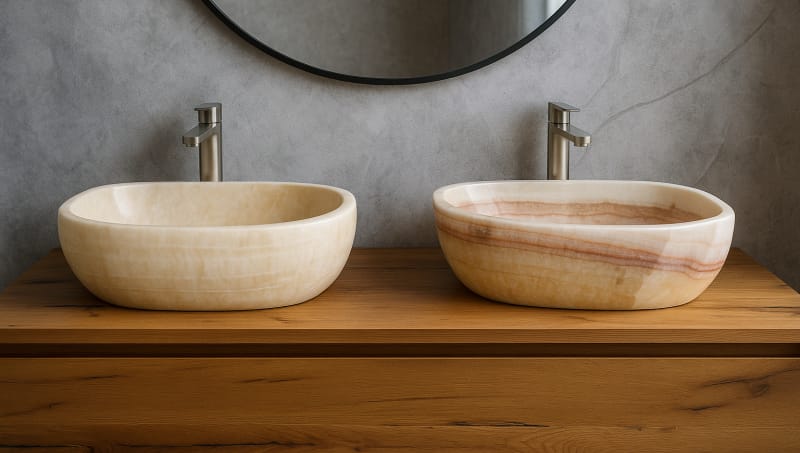 lavabi da bagno in onice moderni