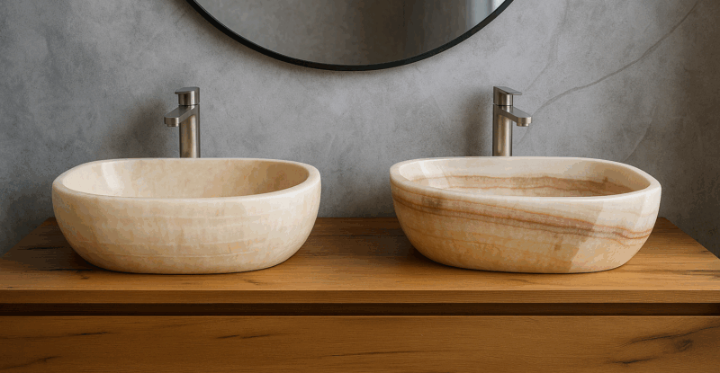 lavabi da bagno in onice moderni