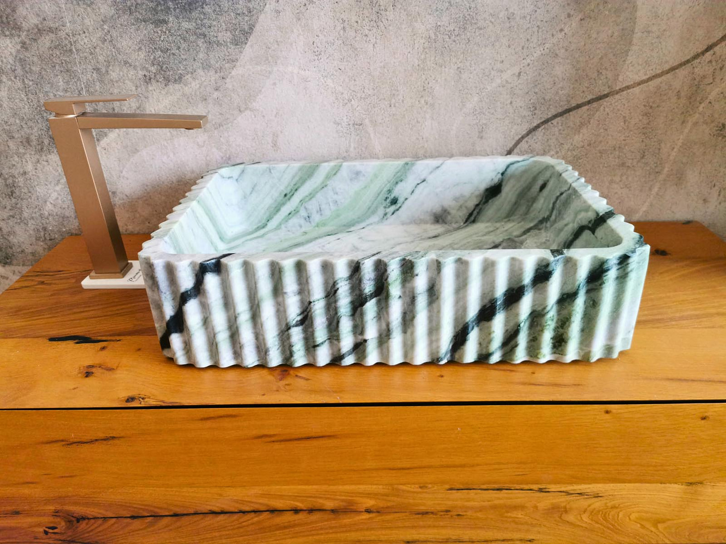 lavabo da appoggio verde