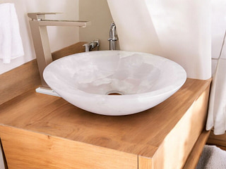 Lavandino in Marmo Onice  Diametro 43 cm Grado di purezza A+