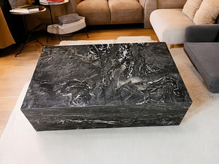 Tavolino da salotto in marmo Black Misura 90x55 cm  Altezza 25 cm