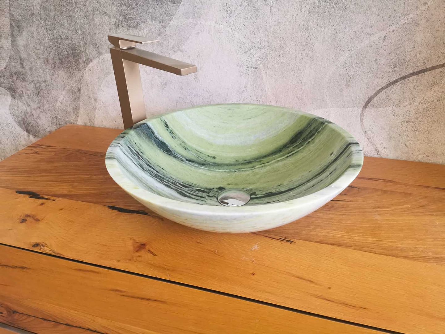 lavabo per bagno moderno verde