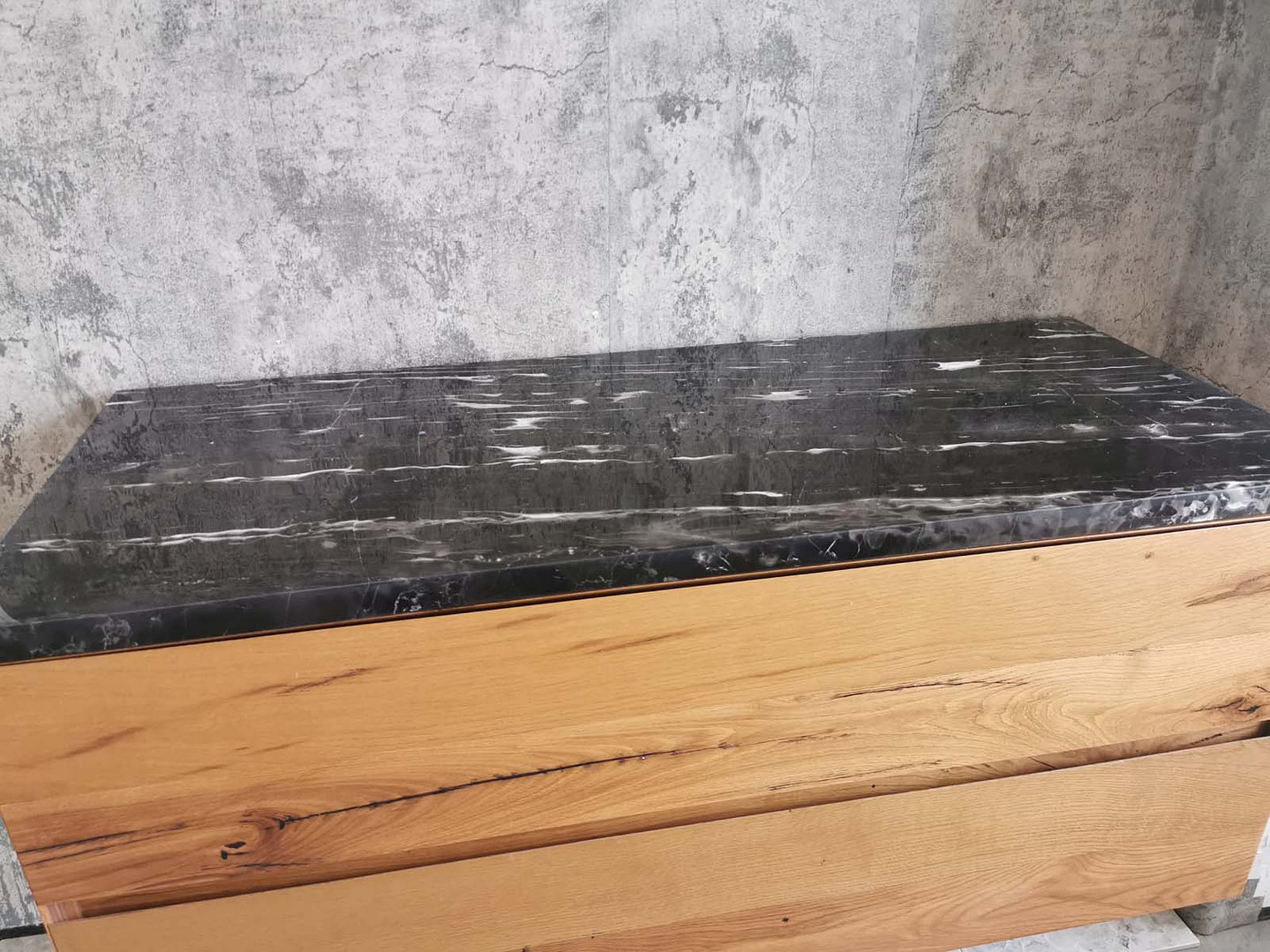 mensola da bagno in portoro silver