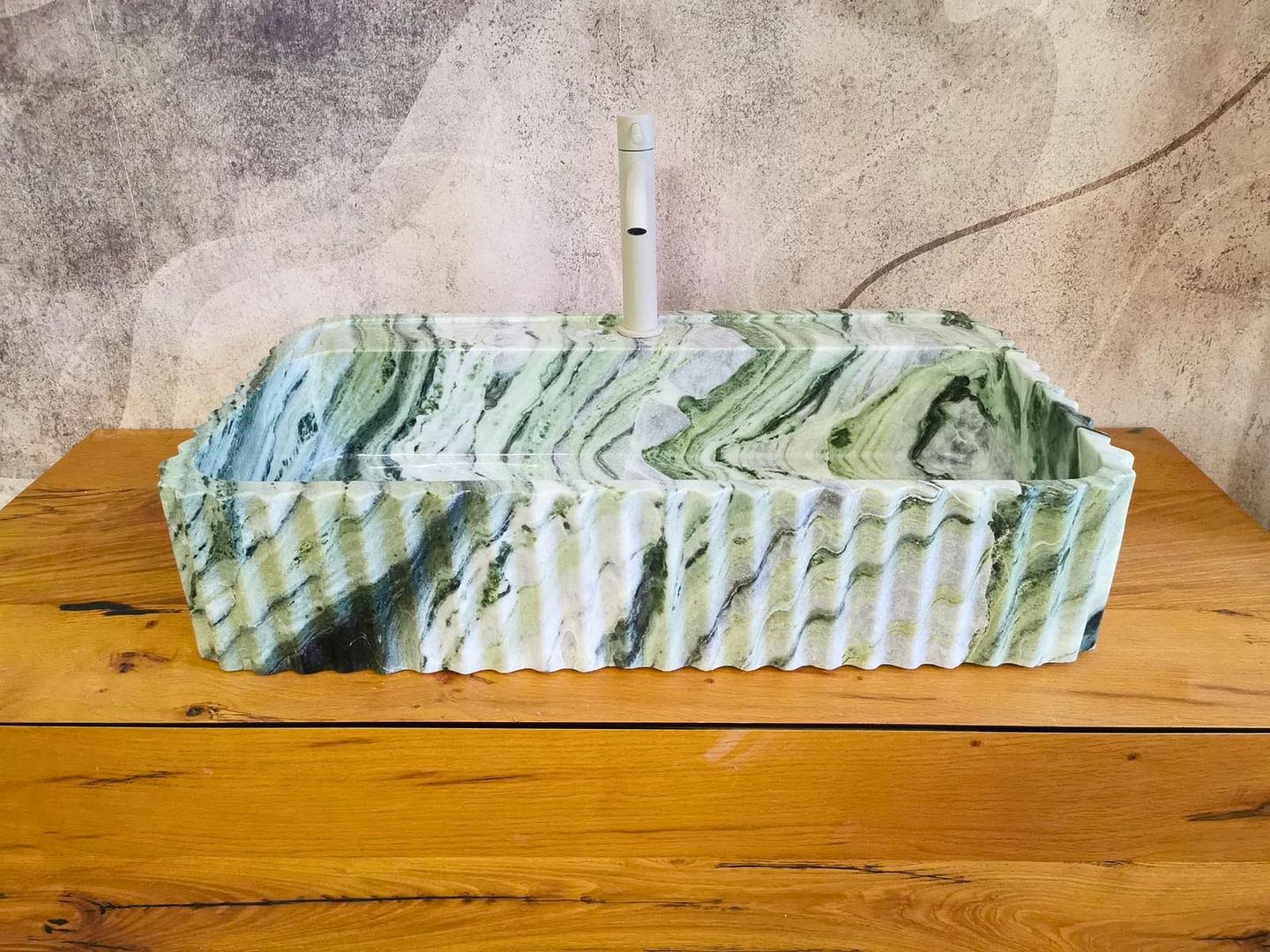 lavabo da appoggio verde