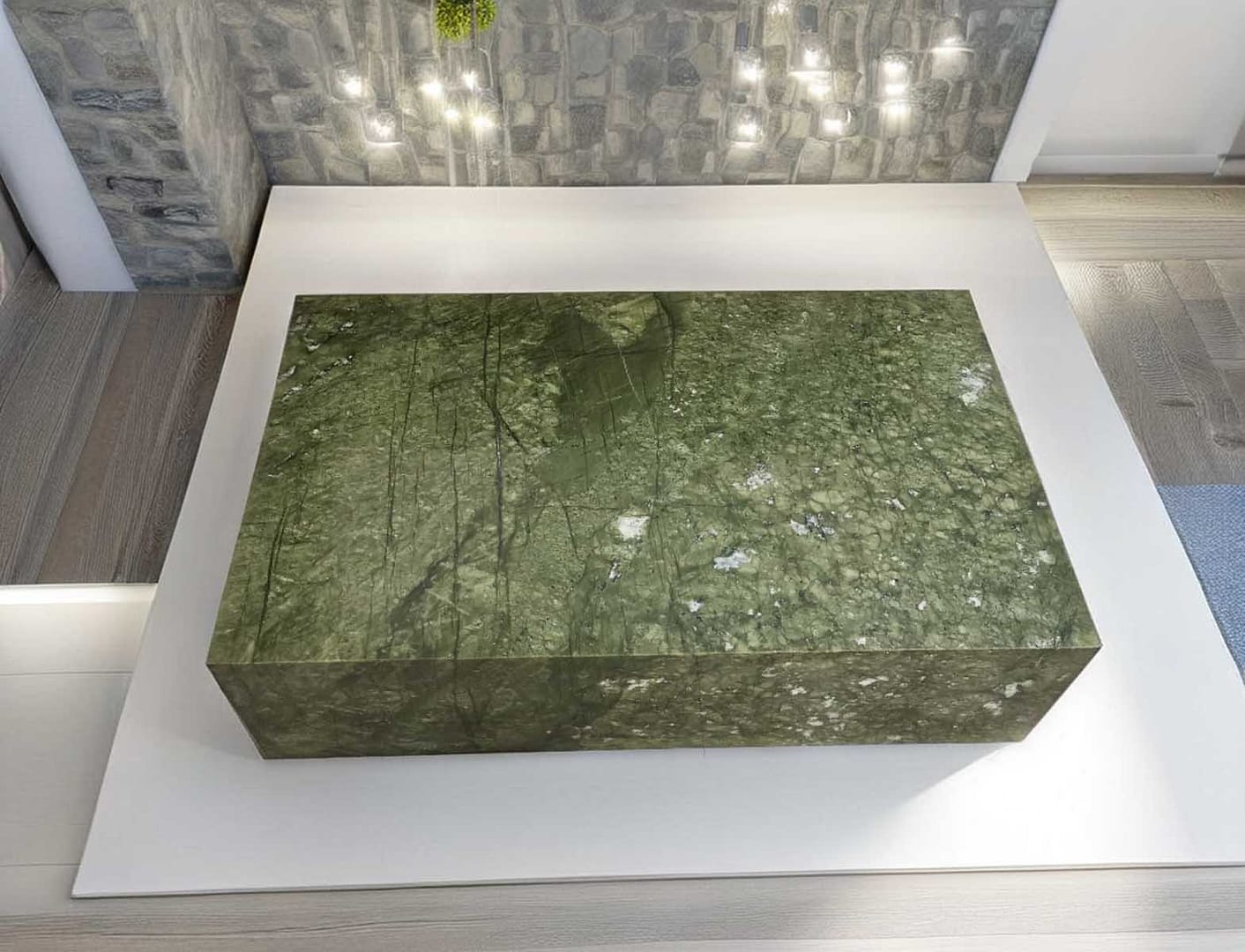 tavolino da caffè in marmo verde