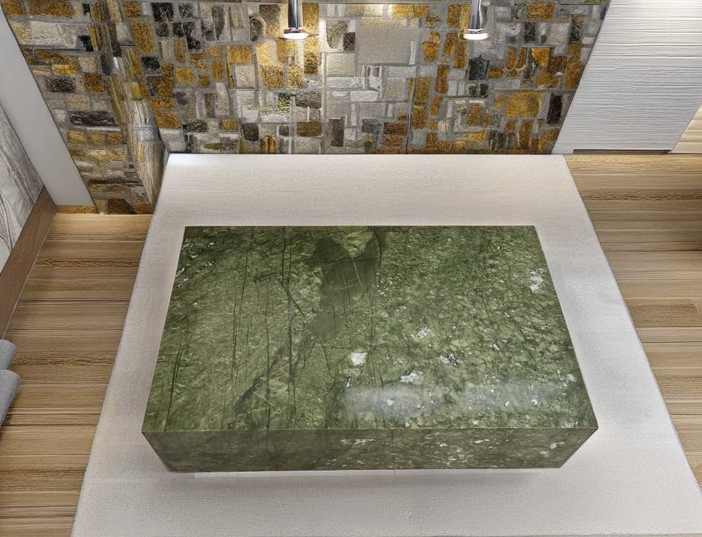 tavolino in marmo verde