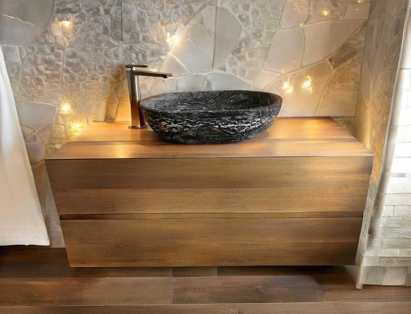 lavabo particolare in marmo lunar
