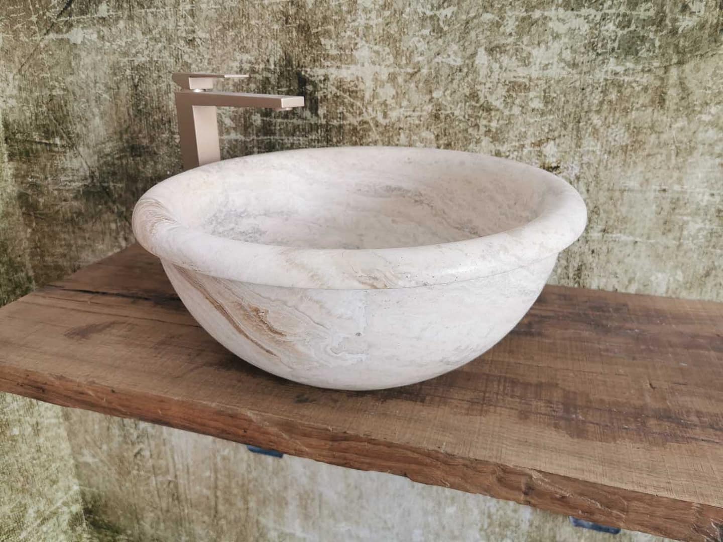 évier a poser en marble travertine (2)
