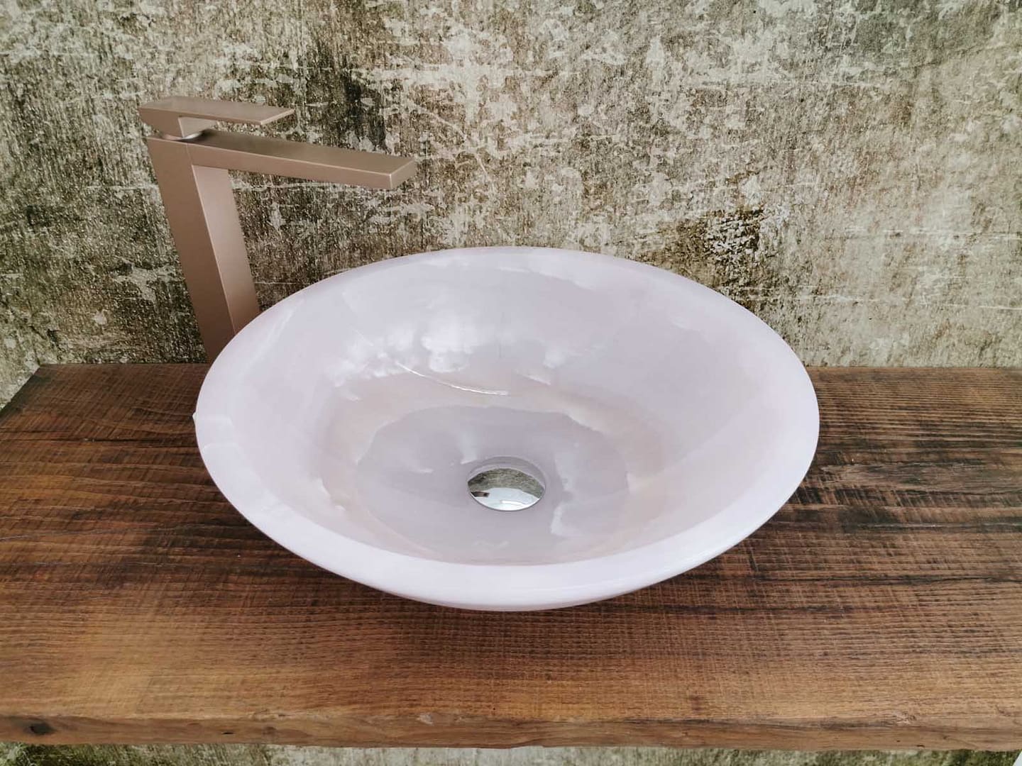 pink onyx sink