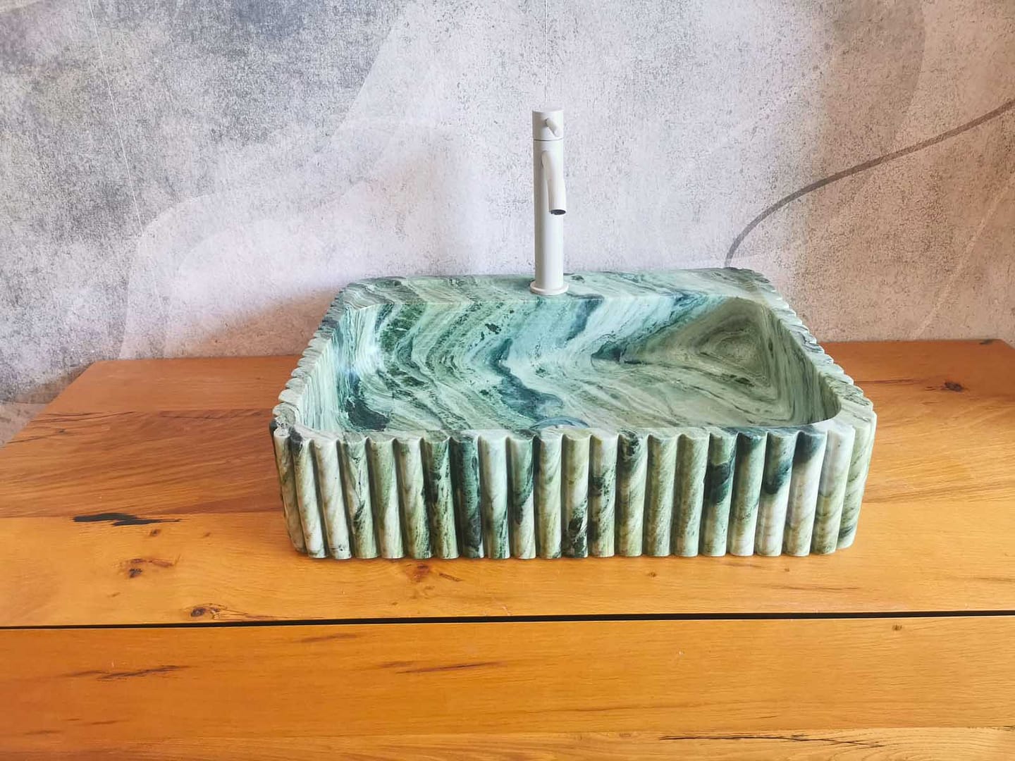 lavabo da appoggio verde