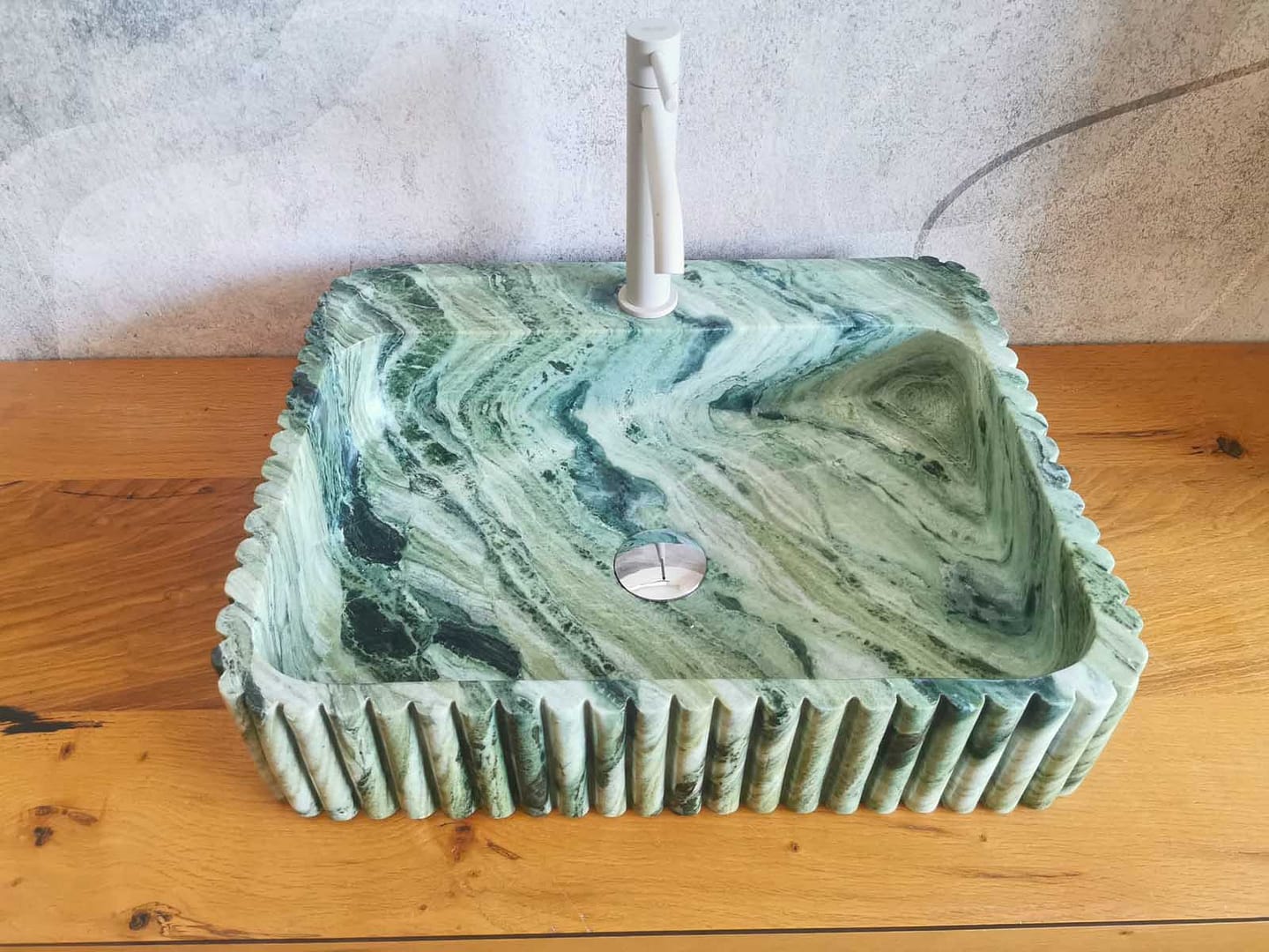 lavabo moderno verde