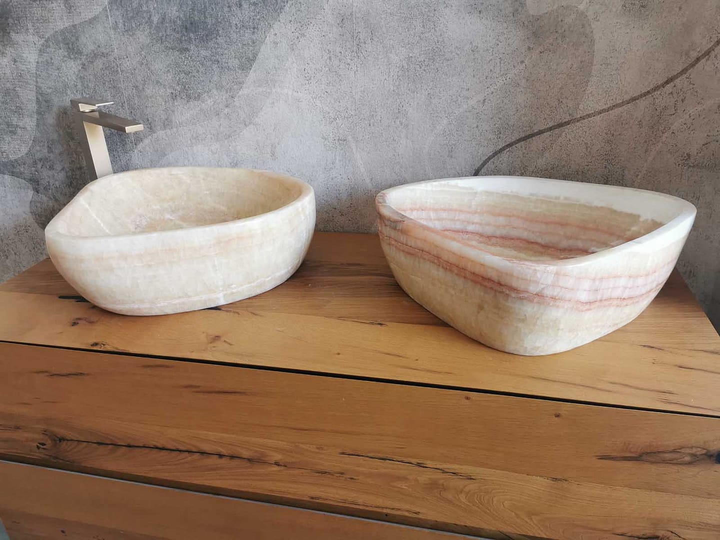 Lavabi in marmo onice naturale venature calde 4
