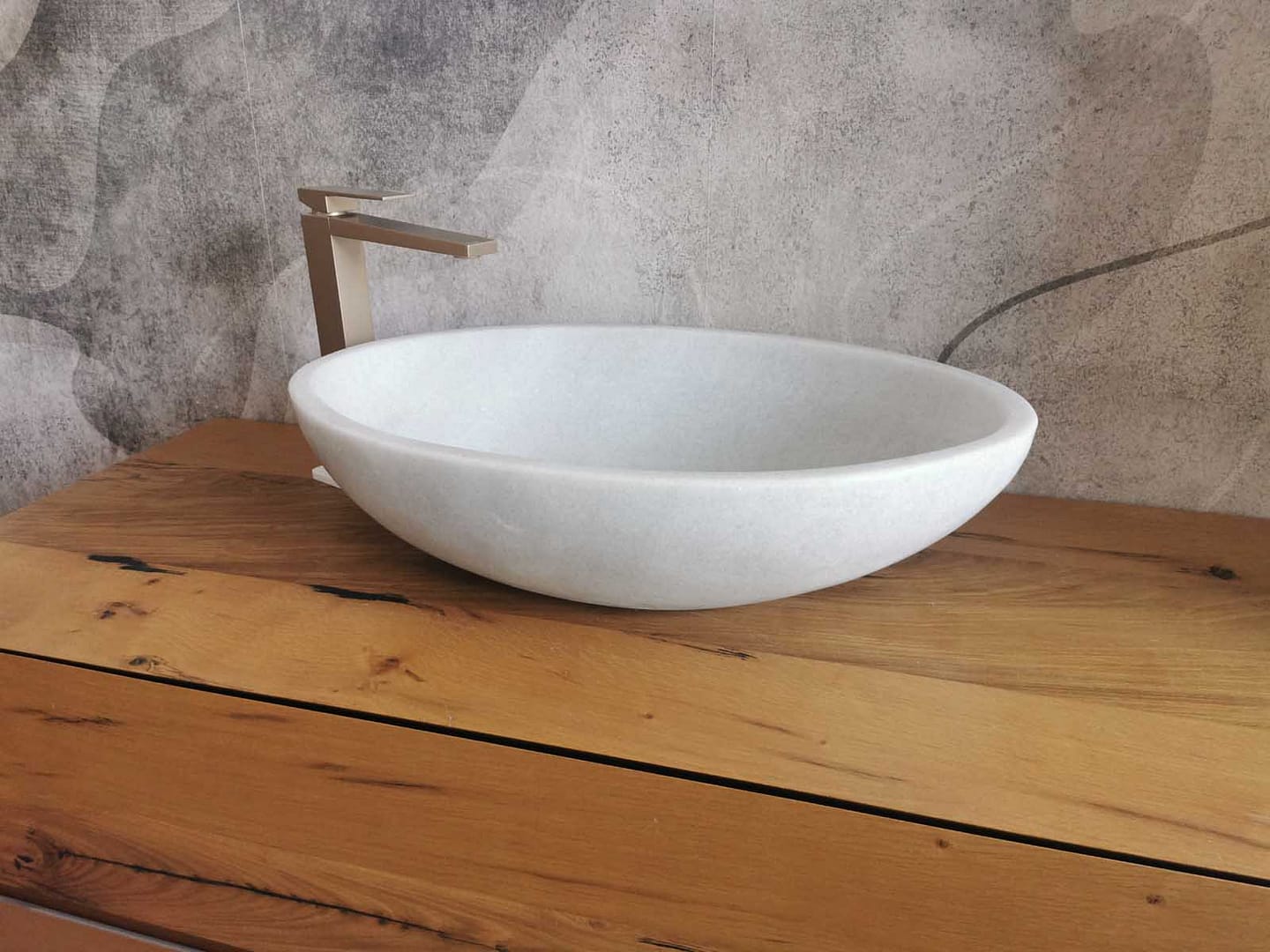 Lavabo ovale marmo bianco Snow White 3
