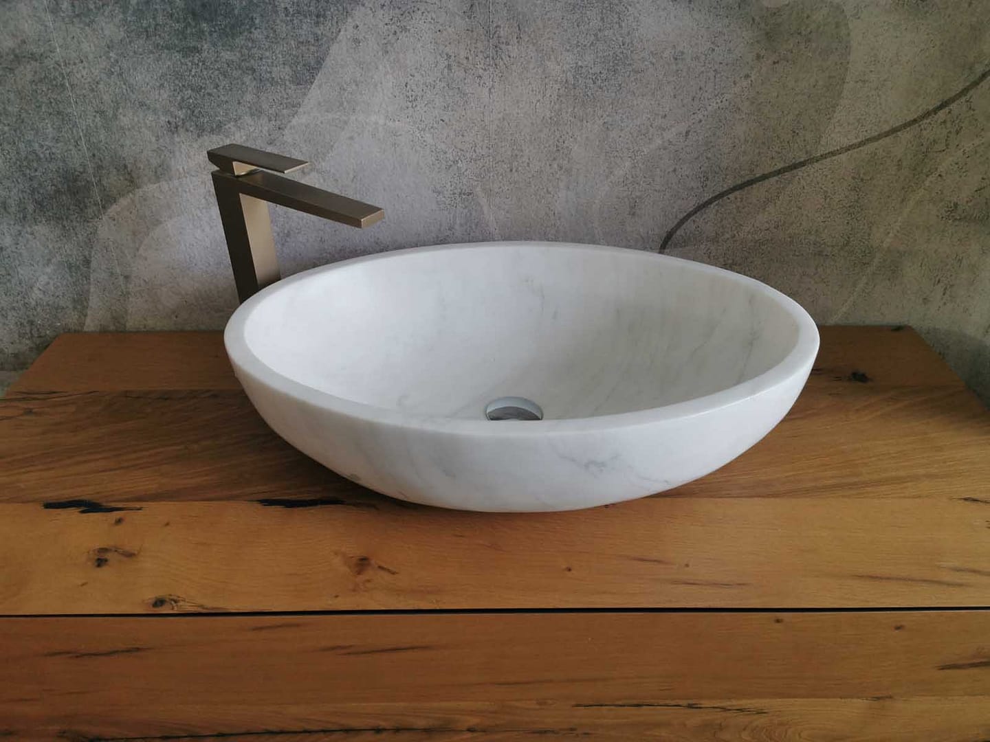 Lavabo ovale Carrara 60×40 per bagno 5