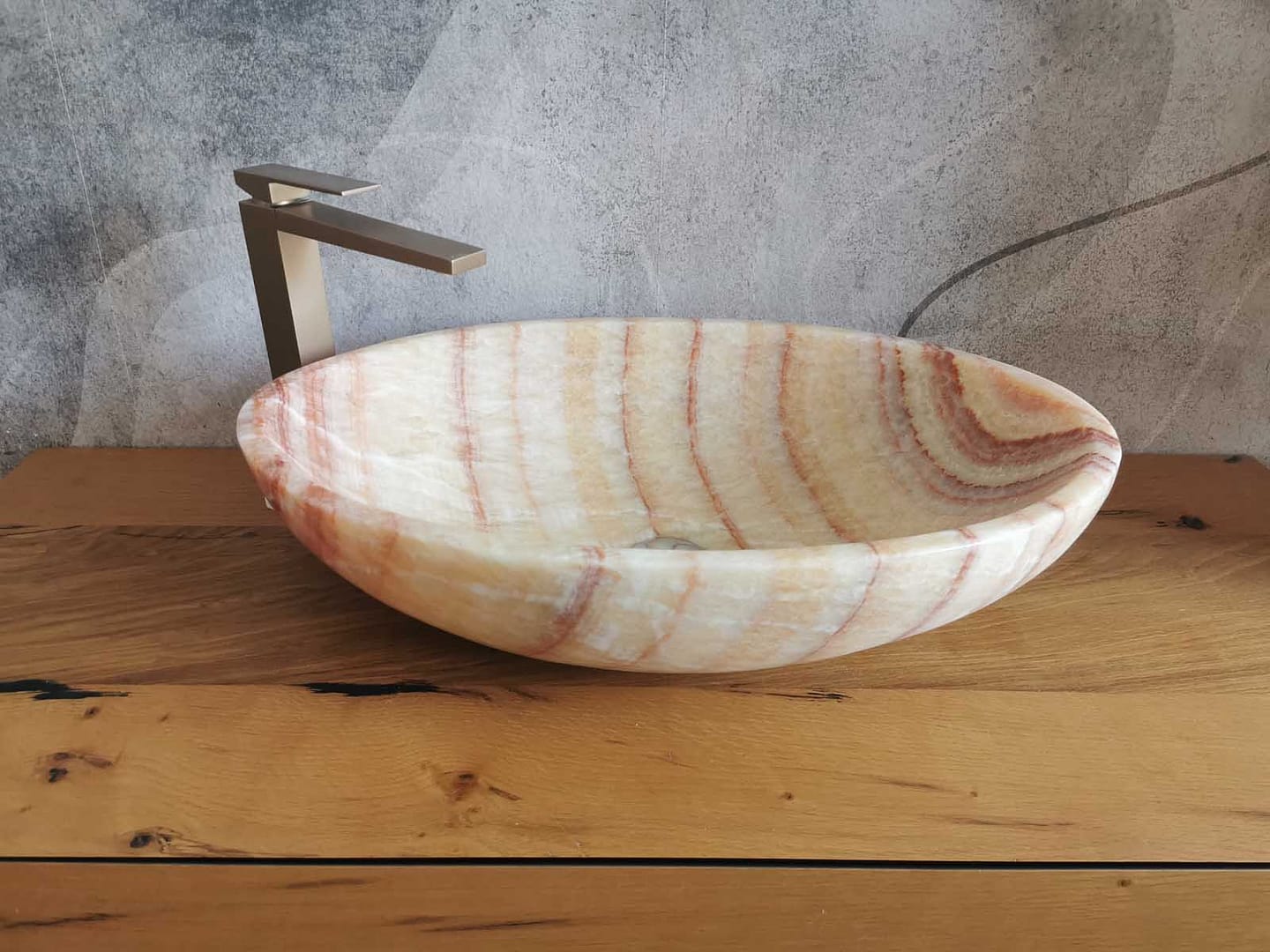 Lavabo ovale marmo onice 60×40 da appoggio 1
