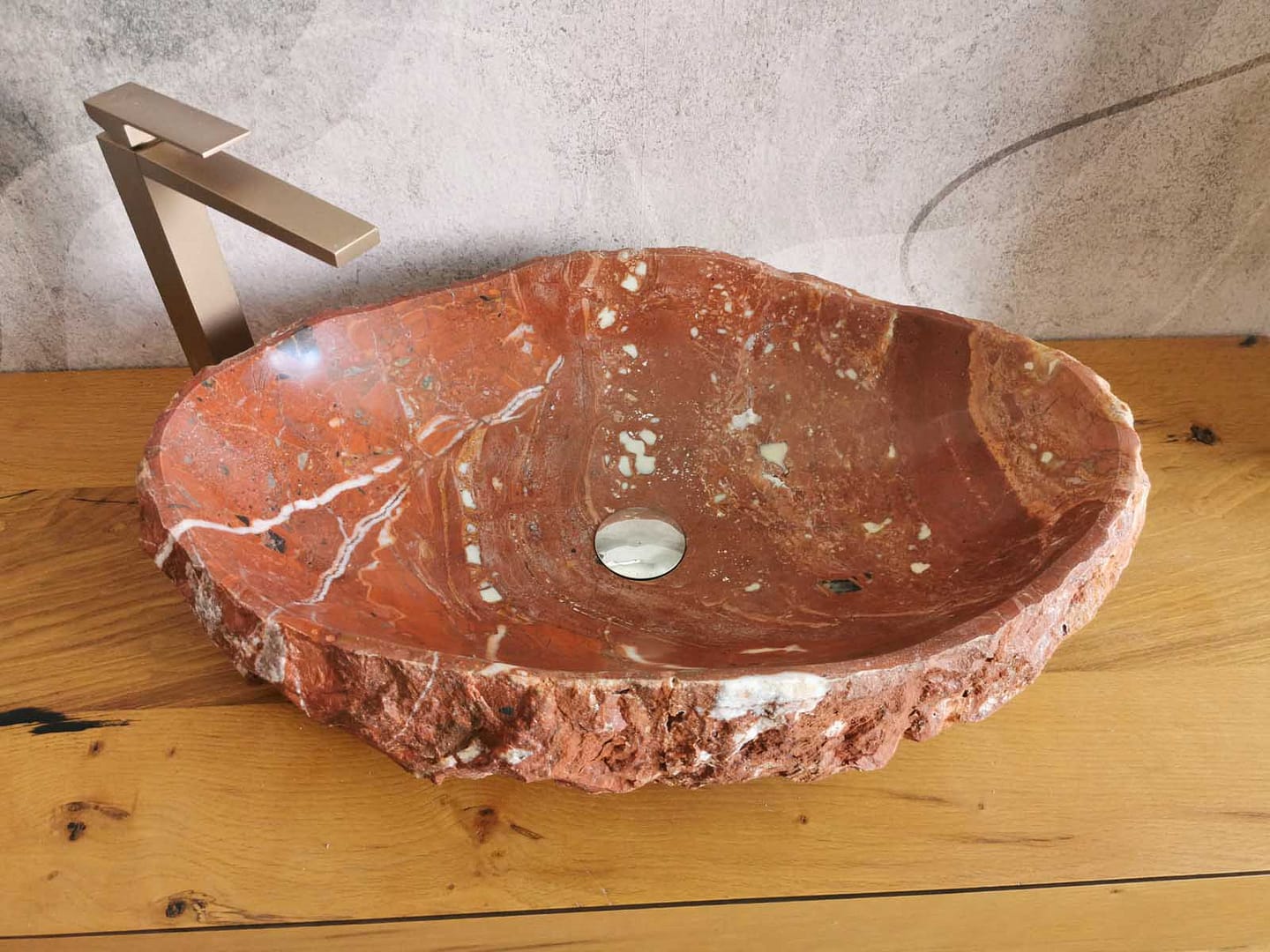 lavabo per bagno rosso