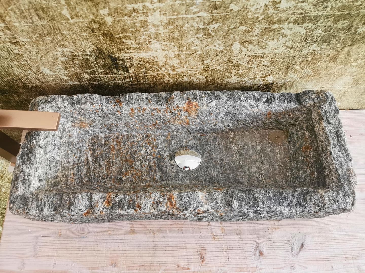 lavabo rustico bagno granito massello
