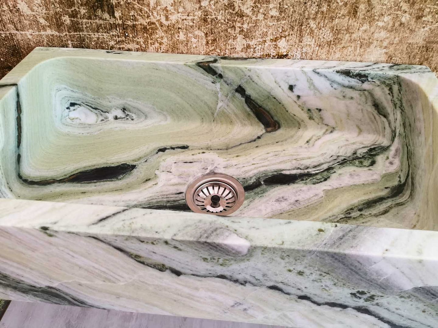 lavabo da appoggio per cucina verde