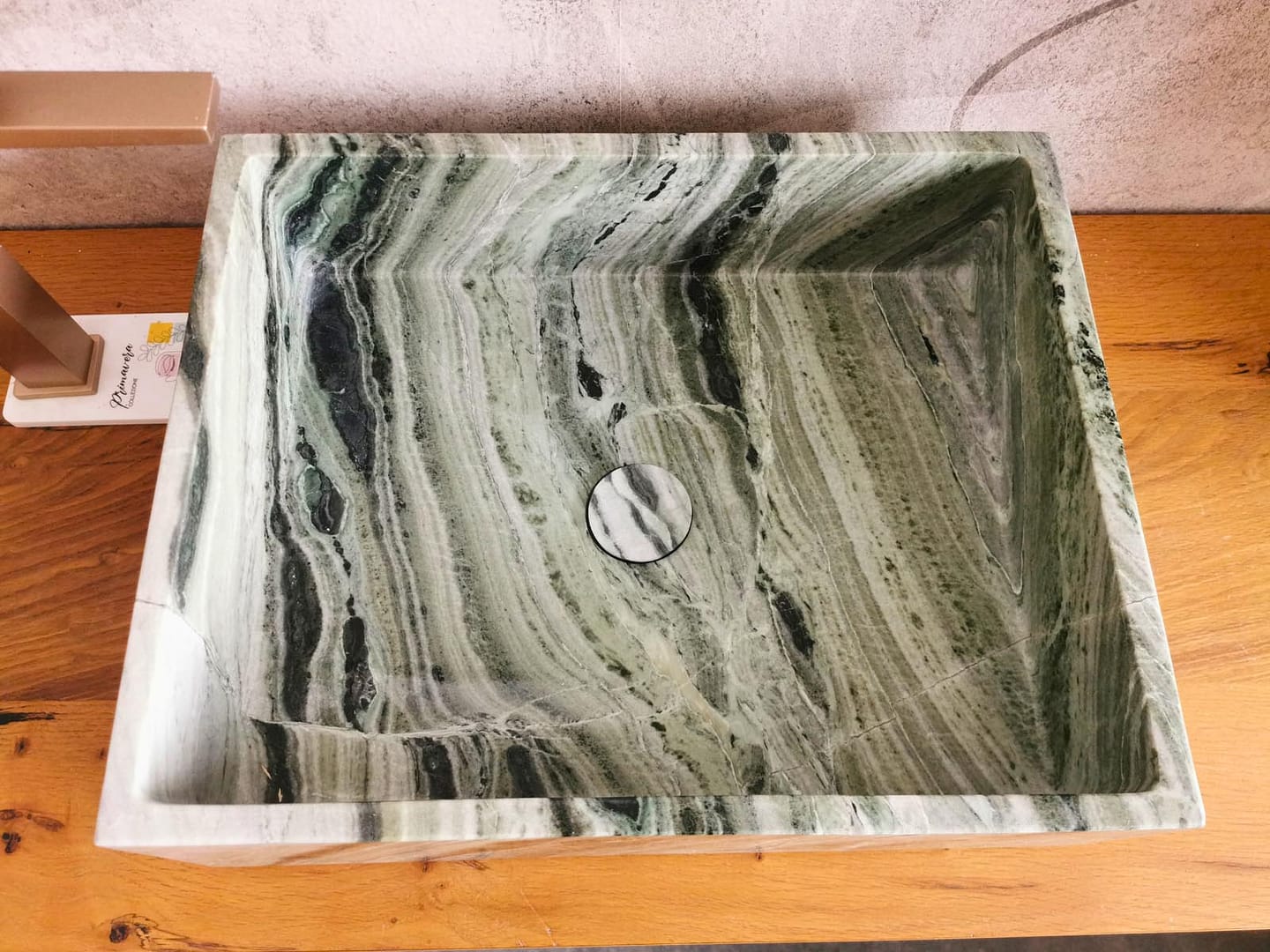 lavabo da appoggio verde