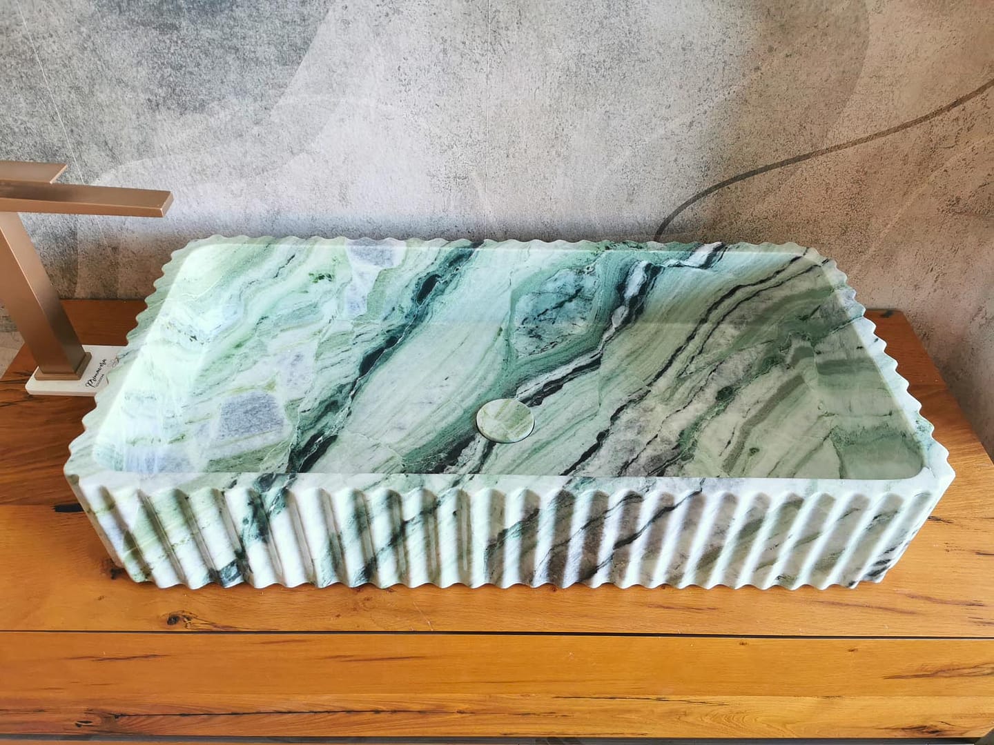 lavabo da bagno verde