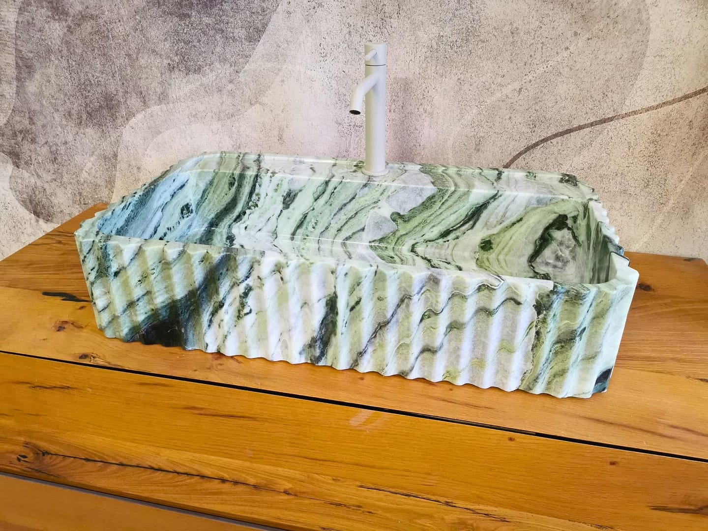 lavabo moderno verde