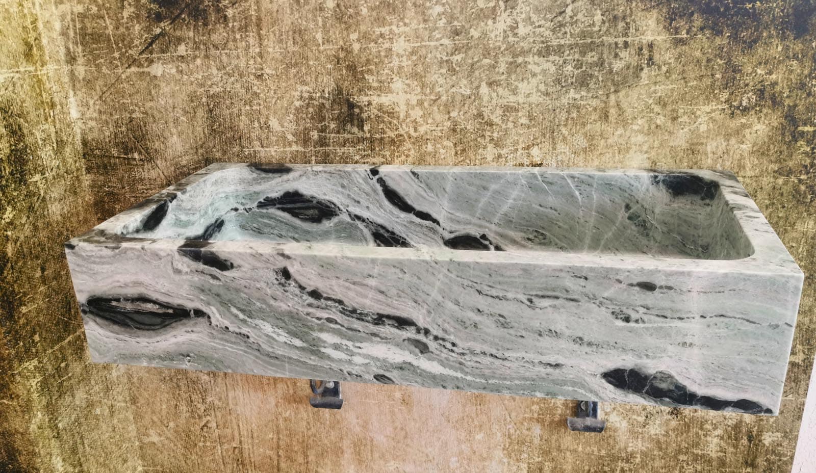 lavello x cucina in marmo verde da appoggio