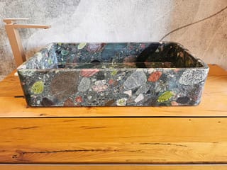 lavabo rettangolare in granito naturale