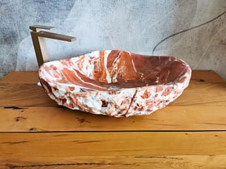 lavabo rustico rosso