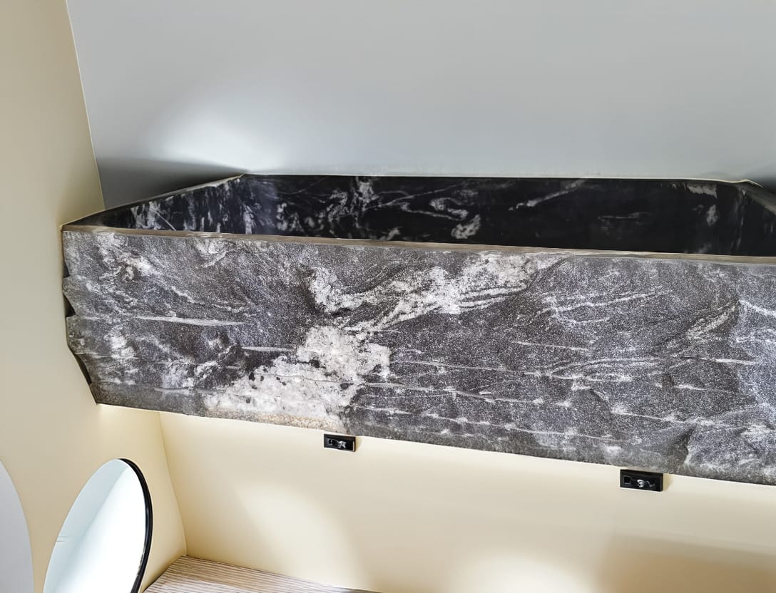 lavello cucina nero vasca singola da appoggio in granito