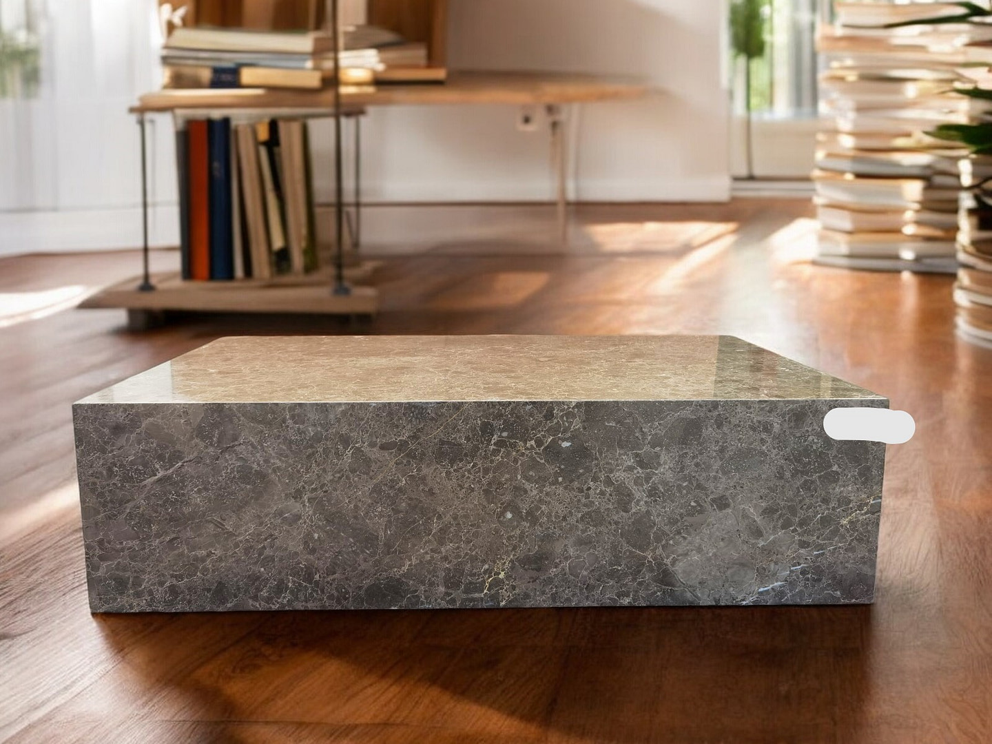 tavolino da caffè in marmo emperador dark da salotto