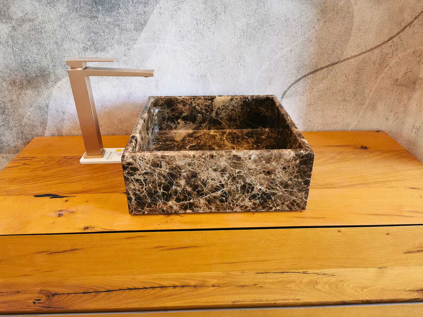 lavabo in marmo emperador dark