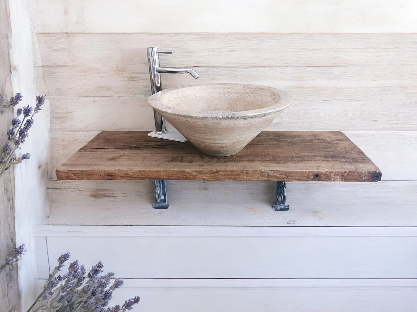 lavello in travertino