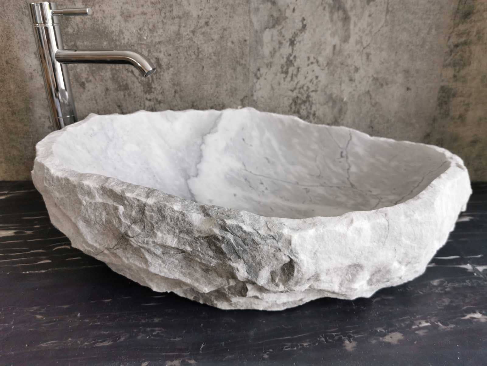 Vasque en marbre de carrara