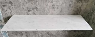 Badezimmerregal, Badezimmerplatte aus weißem Carrara-Marmor, hellweiß, Größe 120 x 45 cm