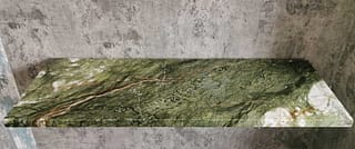 Badezimmerplatte aus grünem Marmor, 120 cm groß