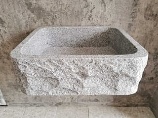 Einschüsselige Küchenspüle aus Granit mit Arbeitsplatte