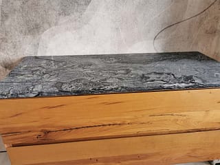 Mensola in Marmo Black Wooden opaca 2  Misura 120x50x2 cm