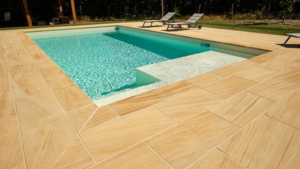 Pavimento per piscina in pietra Wooden